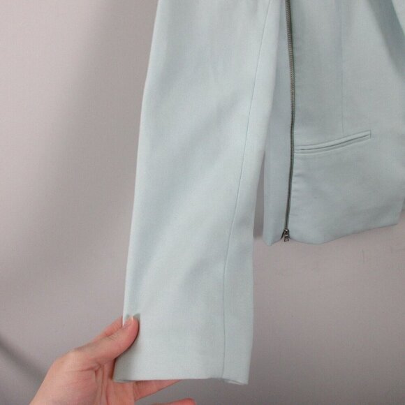 Club Monaco Blazer Women Light Green Open Wool Blend Career Office Work 506 - Picture 5 of 15